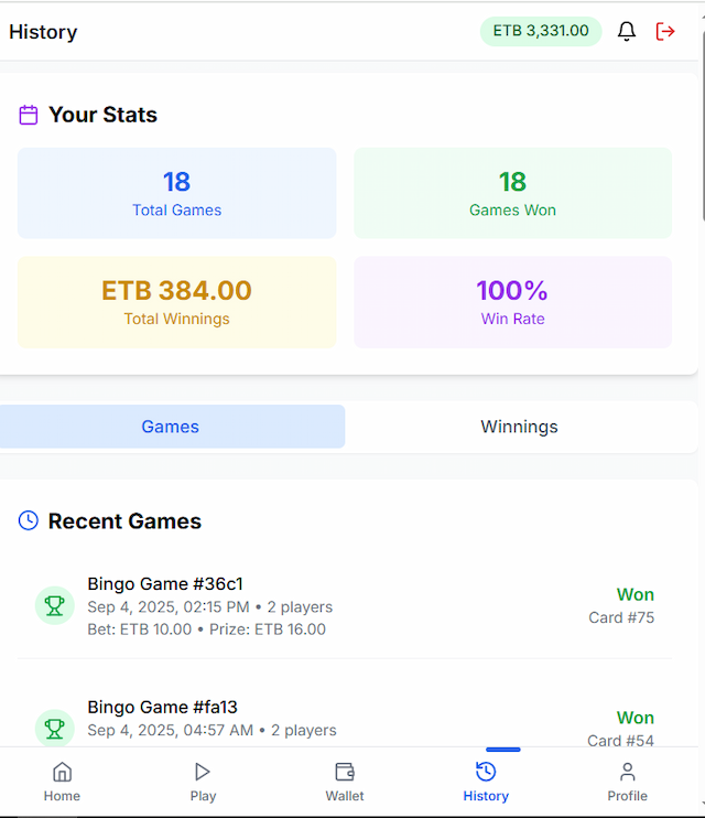Game History